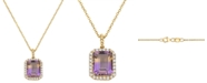 EFFY Collection EFFY&reg; Ametrine (3-1/3 ct. t.w.) & Diamond (1/4 ct. t.w.) 18" Pendant Necklace in 14k Gold